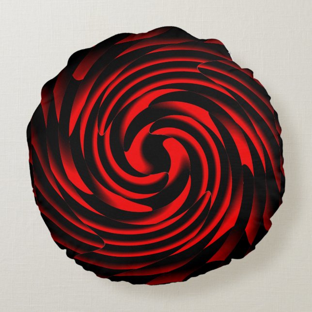 Tanz der Feuerelemente Rundes Kissen (Rückseite)