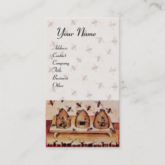 TANZ DER HONEY BIES, VIER ELEMENTE, Wachs Siegel Visitenkarte (Vorderseite)