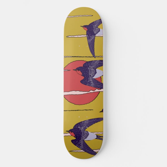 Tanz der Schwalben Skateboard (Vorderseite)