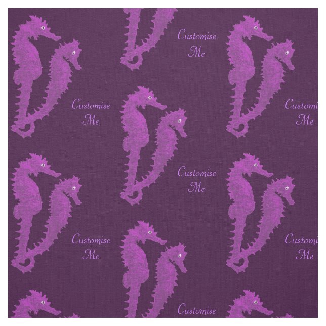 Tanz der Seepferde (Lila) Stoff (Muster)