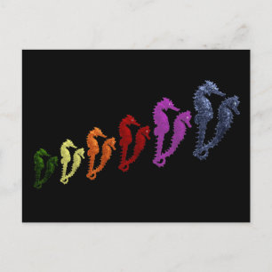 Tanz der Seepferde Pop Art 1 Postkarte