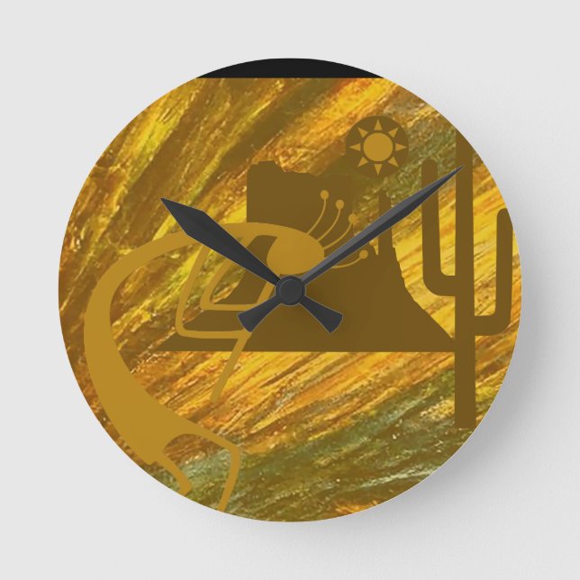 Tanz der Wüstendiät Runde Wanduhr (Vorderseite)