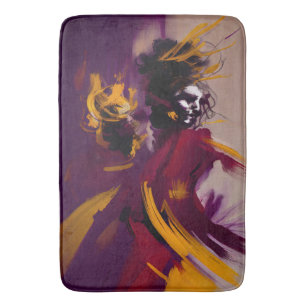 Tanz des Geistes – Expressive abstrakte Figur Badematte
