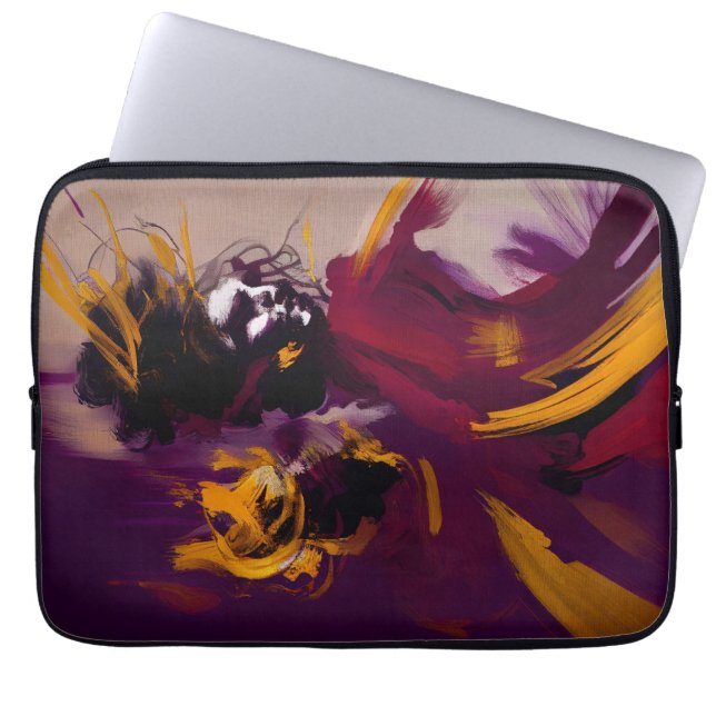Tanz des Geistes – Expressive abstrakte Figur Laptopschutzhülle (Vorderseite)
