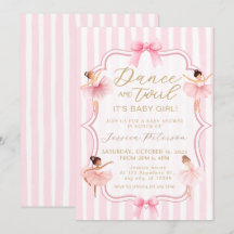 Tanz & Drehung Rosa Ballerina-Baby-Party