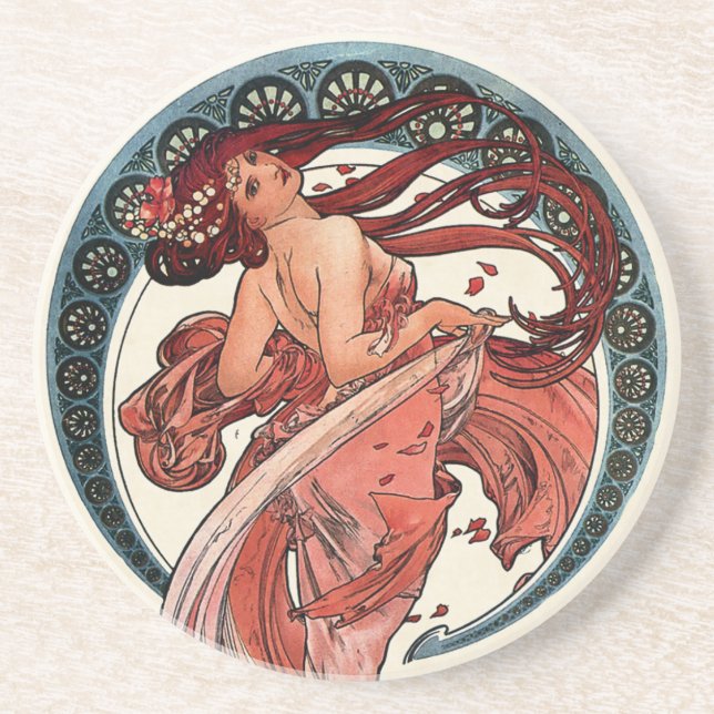 Tanz durch Alfons Mucha 1898 Untersetzer (Vorne)