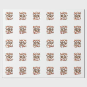 Tanz durch Knochen Halloween Skelette Musik Feier Geschenkpapier