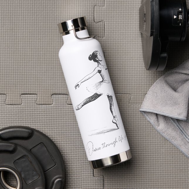 Tanz durch Leben, Pencil Ballerina Personalisiert Trinkflasche (Fitnesstudio (gedreht))