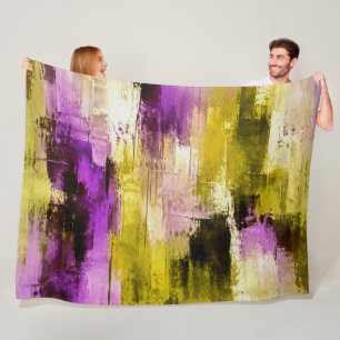 Tanz durch violetten expressiven modernen abstrakt fleecedecke