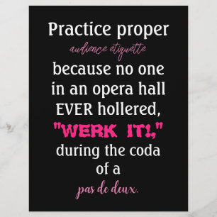 Tanz Eltern Publikum Etikette Rosa Flyer