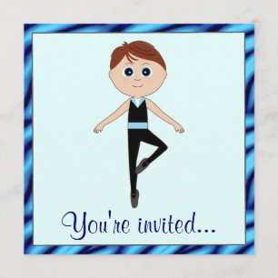 Tanz-Erwägungsgrund mit Jungen-Tänzer Einladung