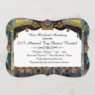 Tanz-Erwägungsgrunden-Vintage Theater-Einladung Einladung
