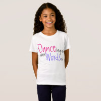 Tanz fängt an, wo Wörter niedliches Namenst-shirt