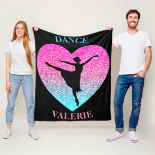 Tanz-Fließdecke mit personalisiertem Namen Fleecedecke