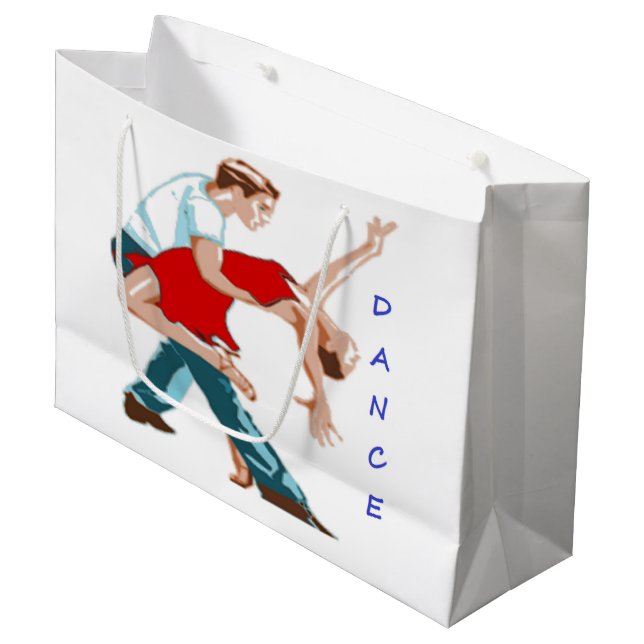 Tanz Große Geschenktüte (Vorderseite Schrägansicht)