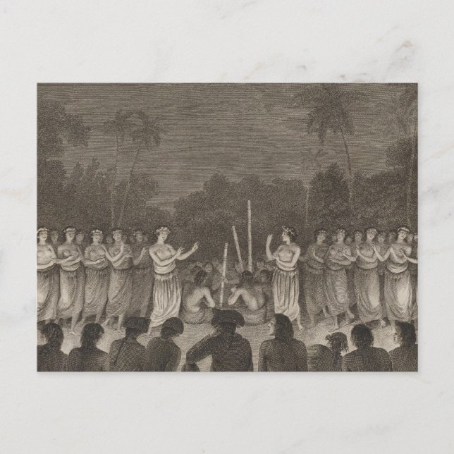 Tanz, Hapaee, Tonga Postkarte (Vorderseite)