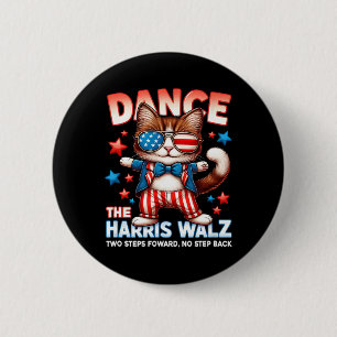 Tanz Harris Wheimer Funny Cat Ladys Kamala H Button
