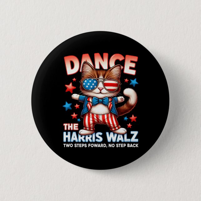 Tanz Harris Wheimer Funny Cat Ladys Kamala H Button (Vorderseite)