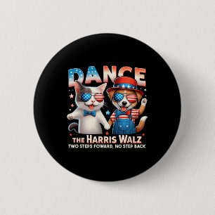 Tanz Harris Wheimer Funny Cat Ladys Kamala H Button