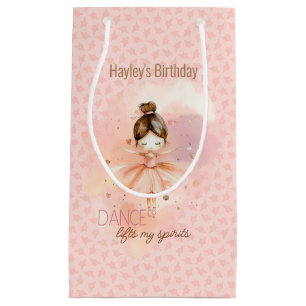 Tanz hebt meine Spirituosen pink ballerina auf Kleine Geschenktüte