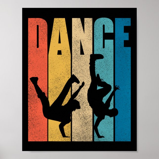 Tanz Hip Hop Tanzen Hiphop Dancer Breakdance Bre Poster (Vorne)