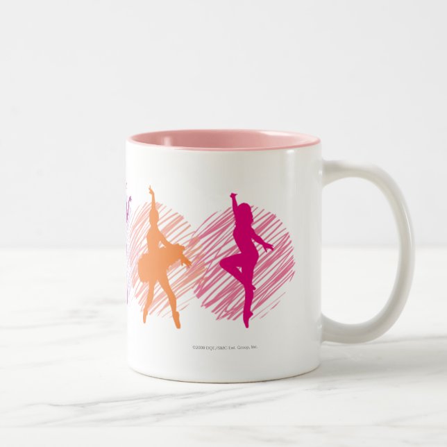 Tanz-Hochschulfarbtänzer-Logo Zweifarbige Tasse (Rechts)