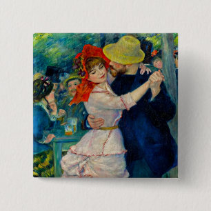 Tanz im Bougival Pierre Renoir Button