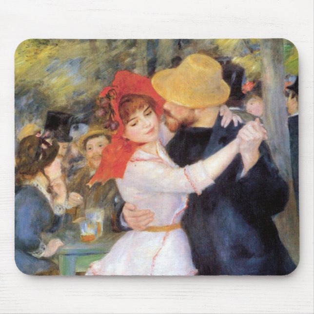 Tanz im Bougival - Renoir Impressionist Malerei Mousepad (Vorne)