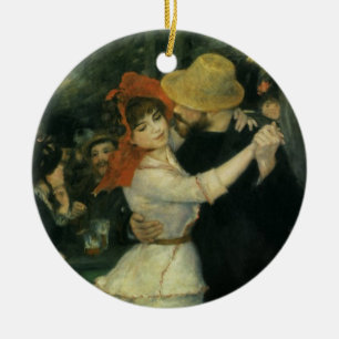 Tanz im Bougival von Pierre Renoir, Vintage Kunst Keramikornament