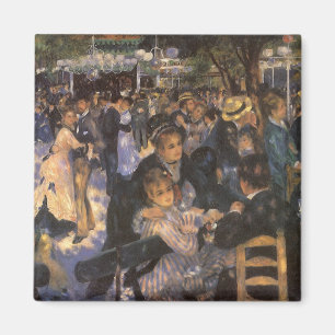 Tanz im Le Moulin de la Galette von Pierre Renoir Magnet