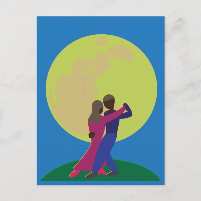 Tanz im Mondlicht Postkarte (Vorderseite)