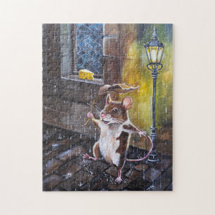Tanz im Regen Gemälde von Alfred Fox Puzzle