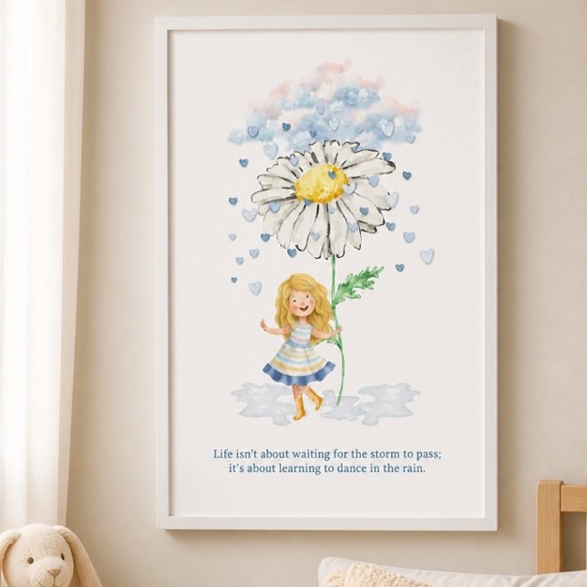 Tanz im Regen Mädchen und Blume Poster (Von Creator hochgeladen)