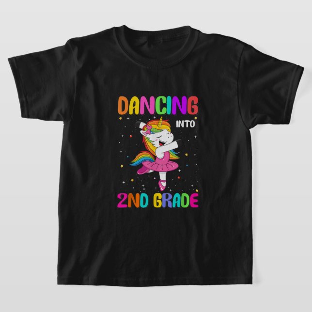Tanz in Ballet der zweiten Klasse Einhorn Girls Zu T-Shirt (Ablage )