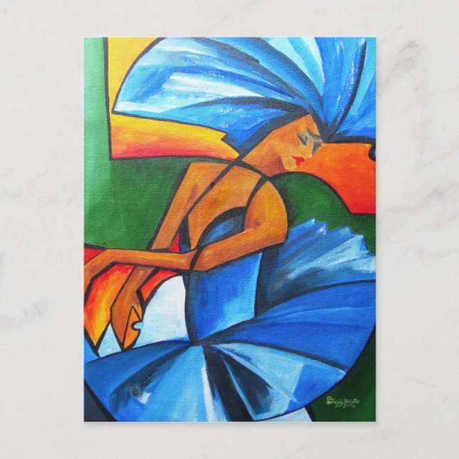 Tanz in Blau 2008 Postkarte (Vorderseite)