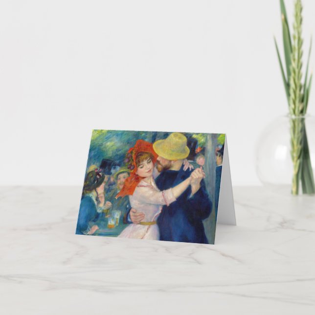 Tanz in Bougival, 1883 von Pierre-Auguste Renoir Dankeskarte (Vorderseite)