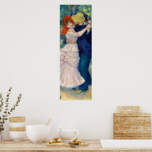 Tanz in Bougival von Pierre-Auguste Renoir Poster