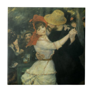 Tanz in Bougival von Pierre Renoir, Vintage Art Fliese