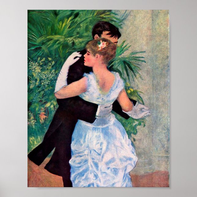Tanz in der Stadt von Pierre-Auguste Renoir Poster (Vorne)