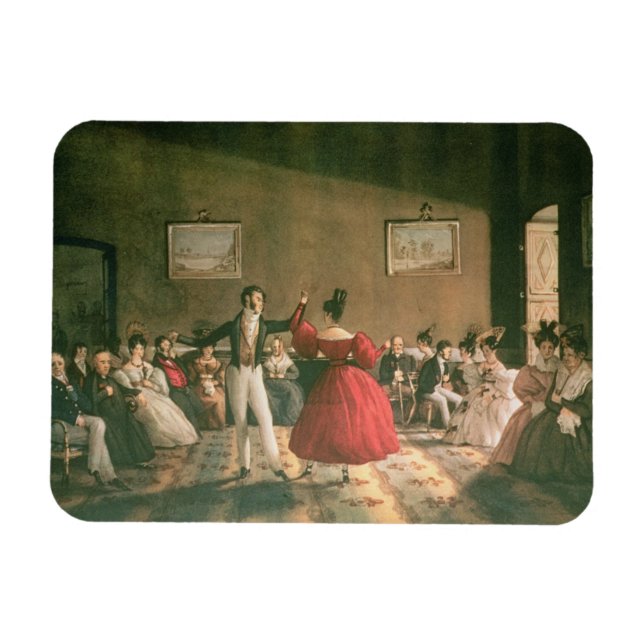 Tanz in einem Salon in Buenos Aires, c.1831 (w/c p Magnet (Horizontal)