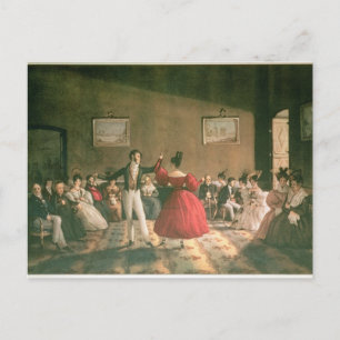 Tanz in einem Salon in Buenos Aires, c.1831 (w/c p Postkarte