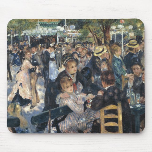 Tanz in Le Moulin de la Galette - Renoir Malerei Mousepad (Vorne)