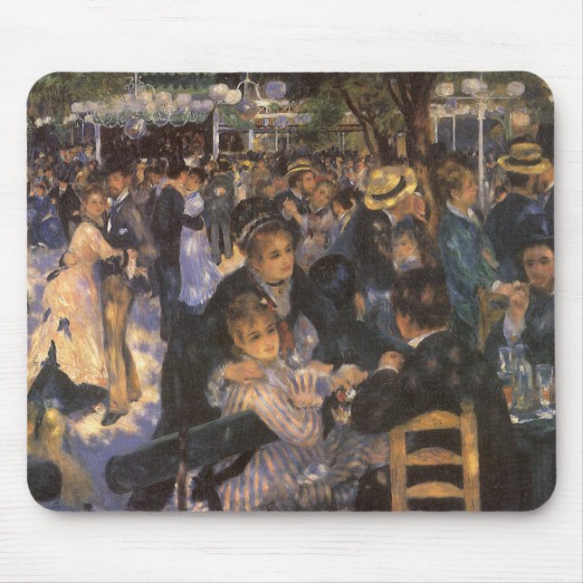 Tanz in Le Moulin de la Galette von Pierre Renoir Mousepad (Vorne)