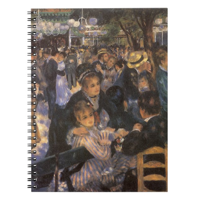 Tanz in Le Moulin de la Galette von Pierre Renoir Notizblock (Vorderseite)