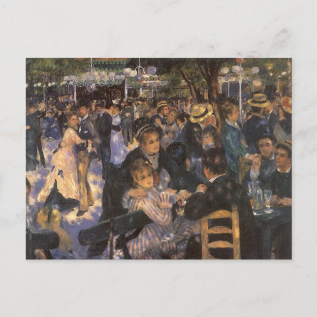 Tanz in Le Moulin de la Galette von Pierre Renoir Postkarte (Vorderseite)