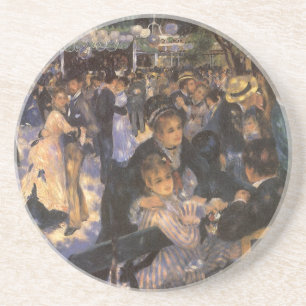Tanz in Le Moulin de la Galette von Pierre Renoir Sandstein Untersetzer