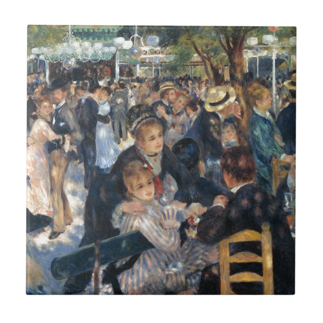 Tanz in Le Moulin de la Galette von Renoir Fliese (Vorderseite)