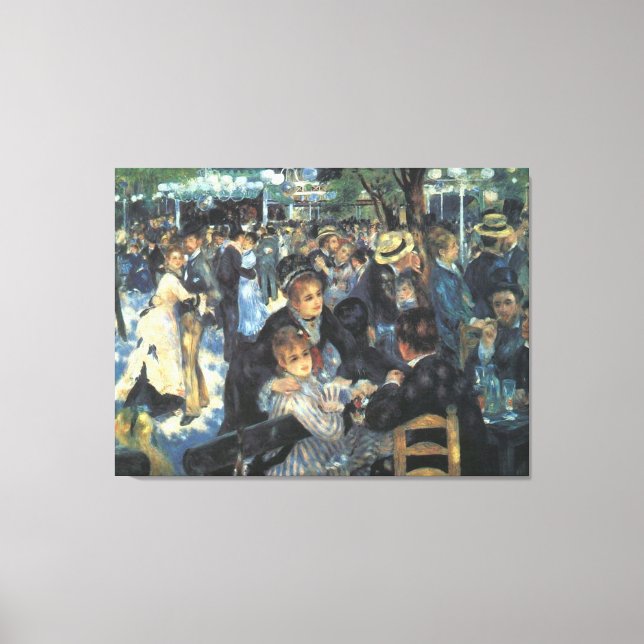 Tanz in Le Moulin de la Galette von Renoir Leinwanddruck (Vorderseite)