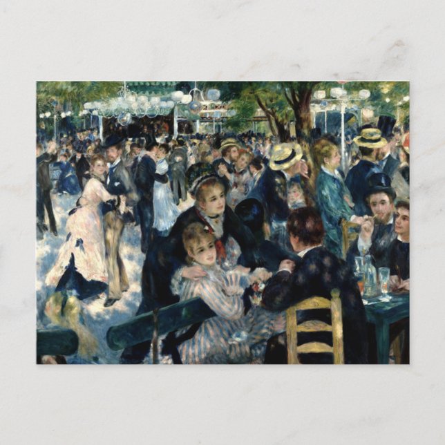 Tanz in Le Moulin de la Galette von Renoir Postkarte (Vorderseite)