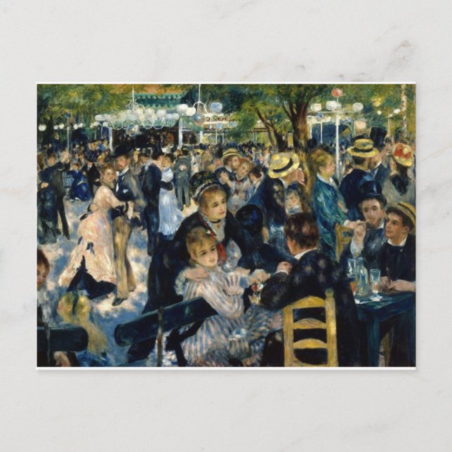 Tanz in Le Moulin de la Galette von Renoir Postkarte (Vorderseite)